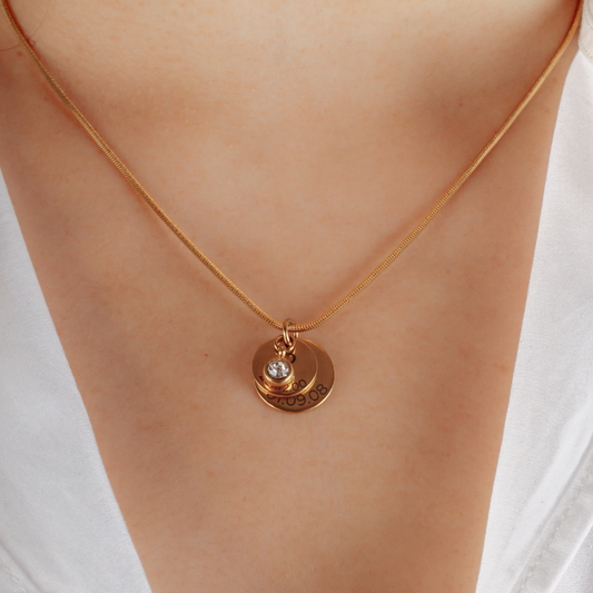 Collar Mamá Monedas Personalizadas