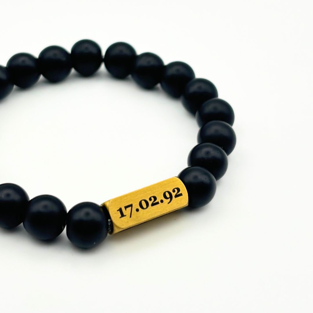 Pulsera Papá Onix Nombres