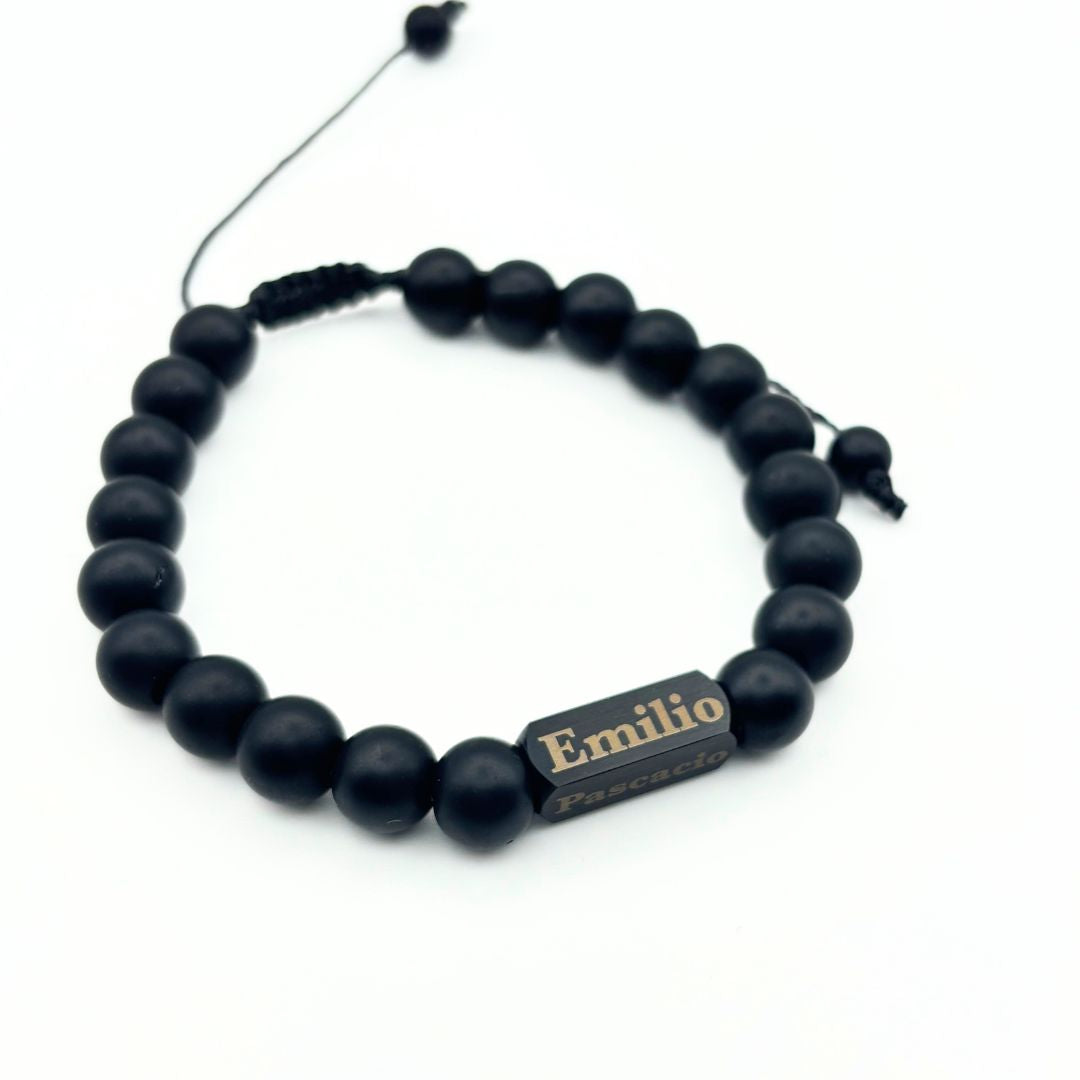 Pulsera Papá Onix Nombres