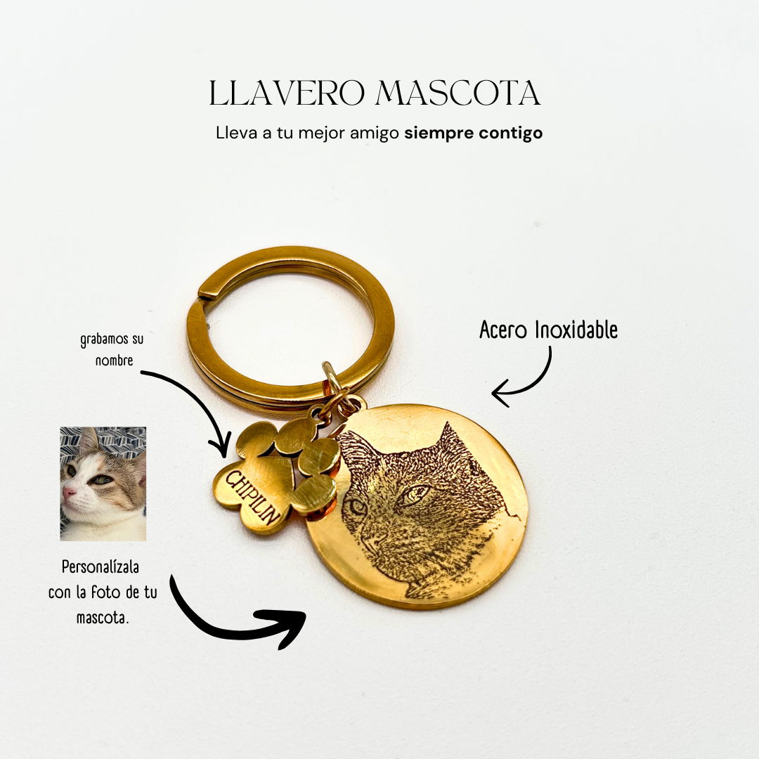 Llavero Mascota Grabada