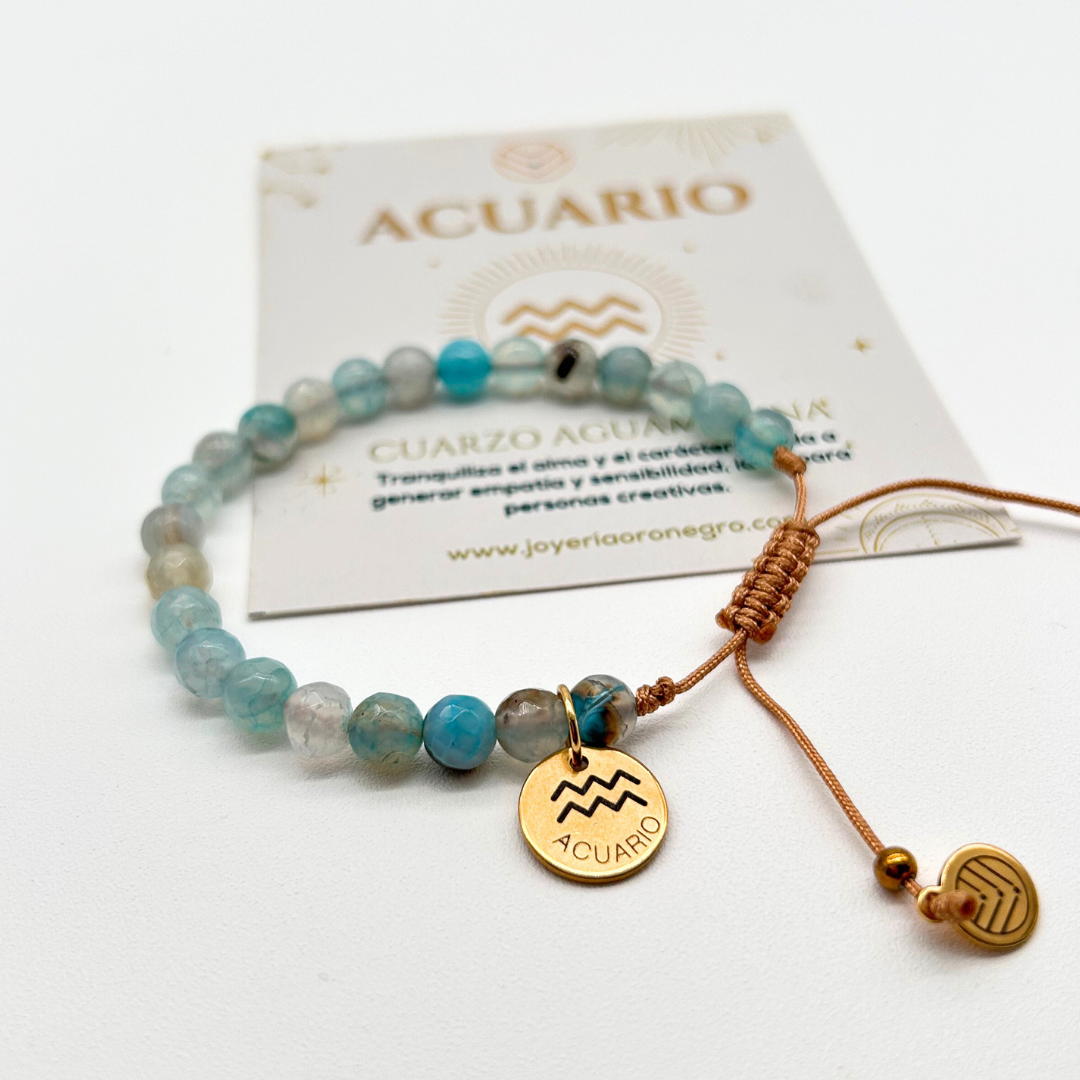 Pulsera Acuario Aguamarina