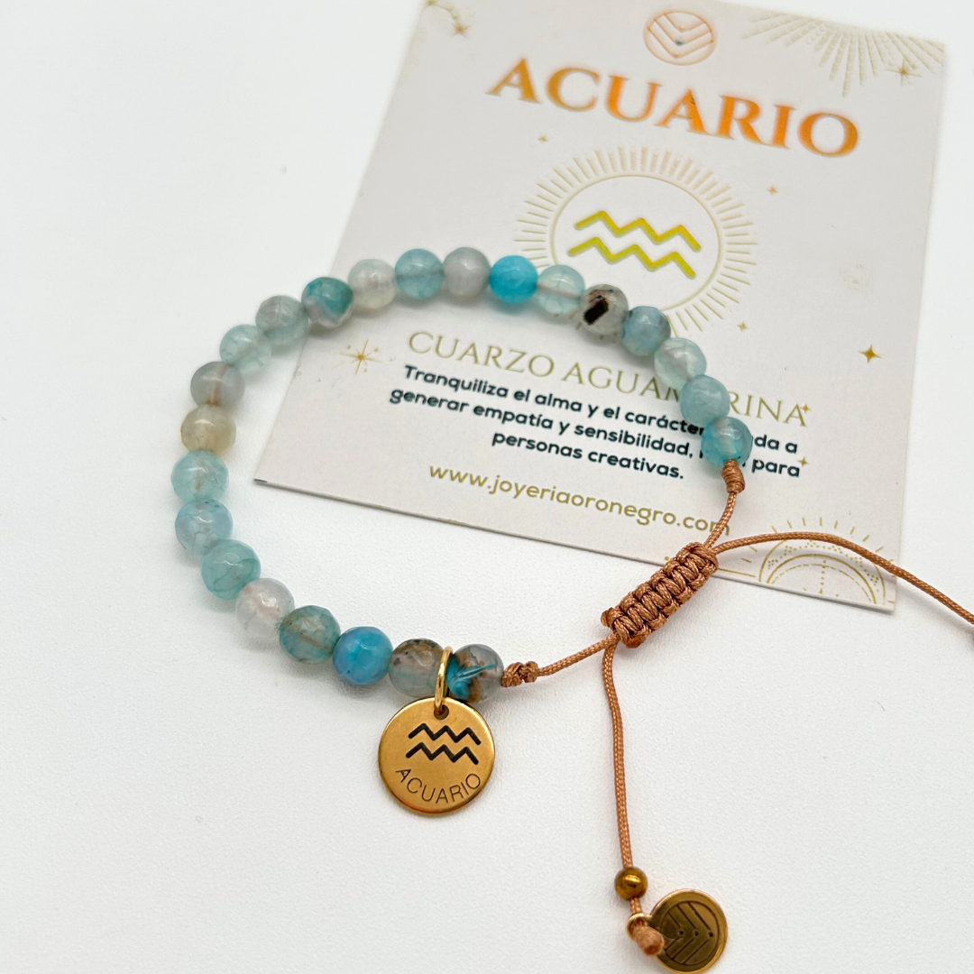 Pulsera Acuario Aguamarina