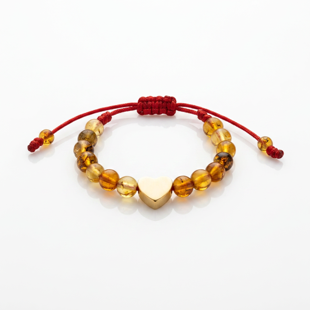 Pulsera Ámbar Corazón Bebé