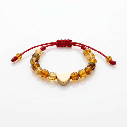 Pulsera Ámbar Corazón Bebé