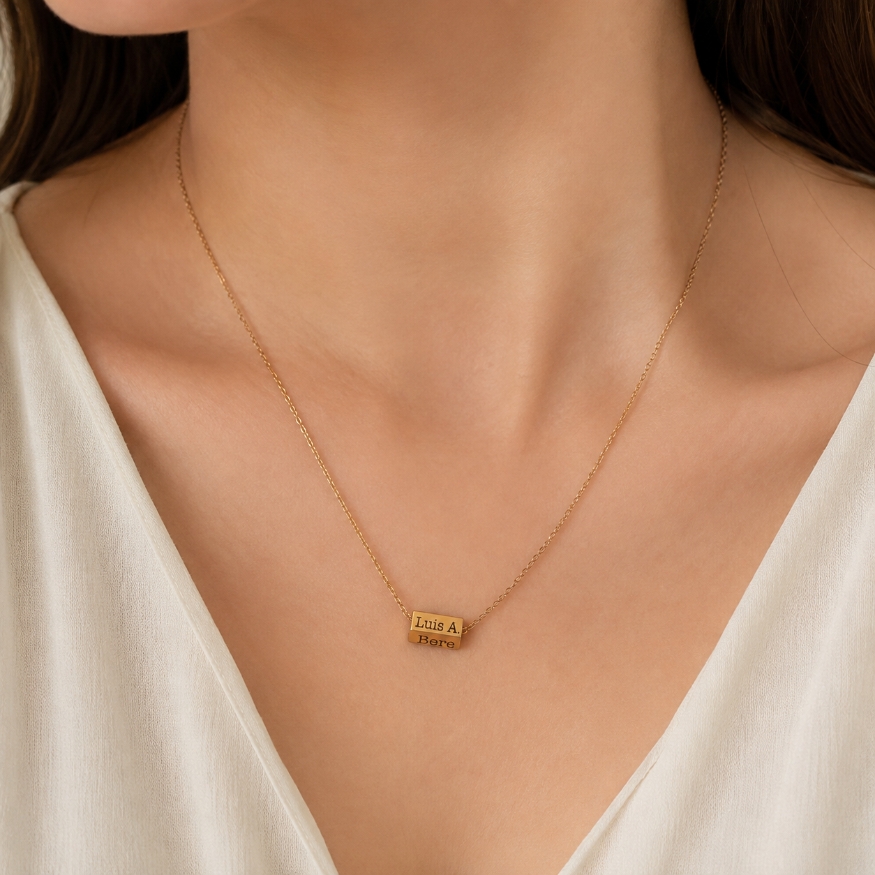 Collar Personalizado Placa 4 Caras