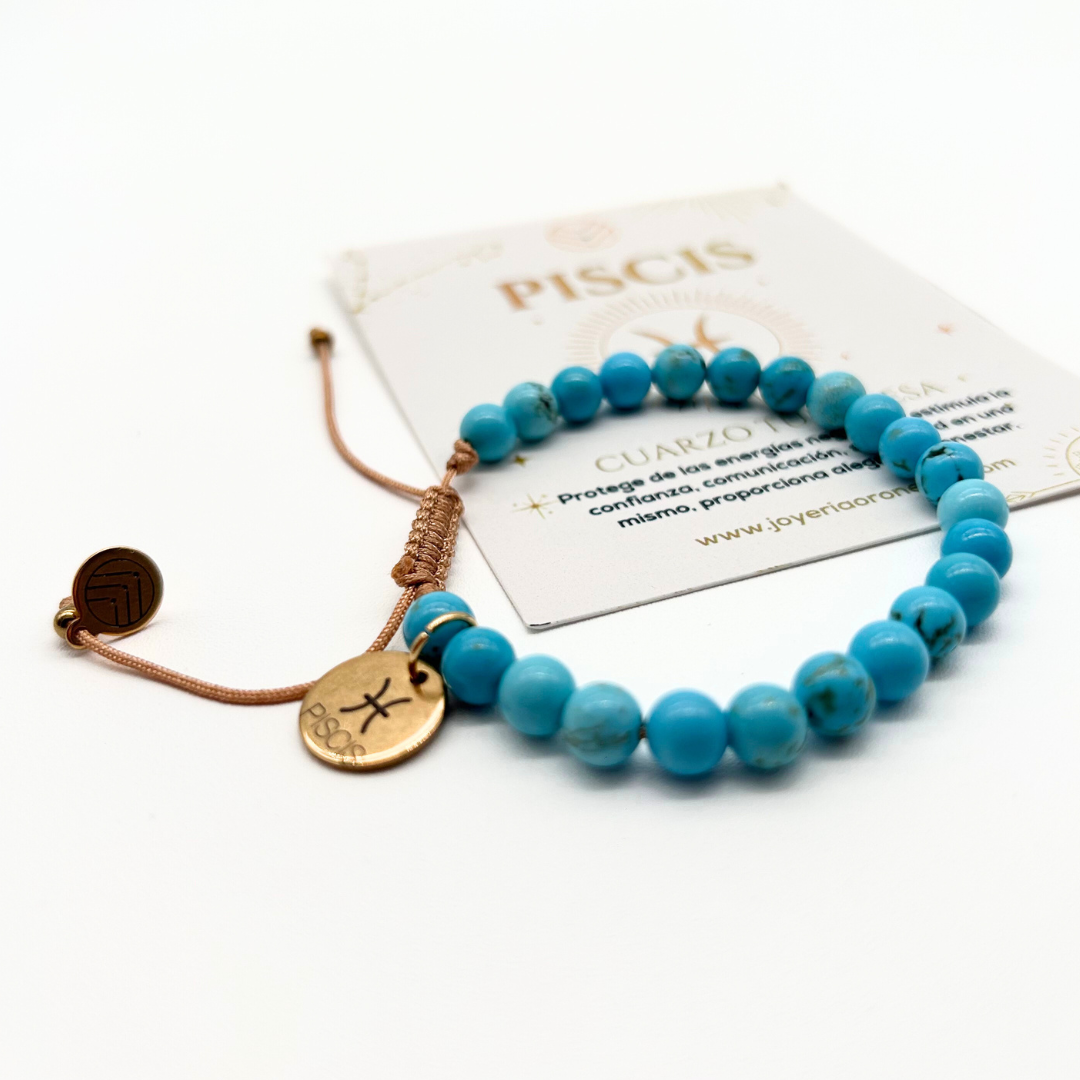 Pulsera Piscis Turquesa