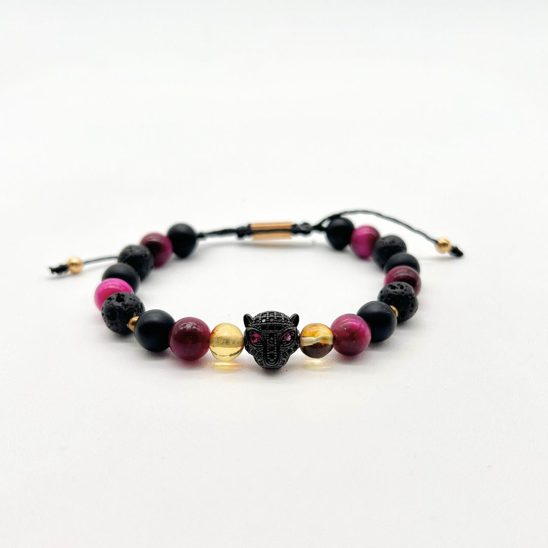 Pulsera Jaguar Ámbar Rosa